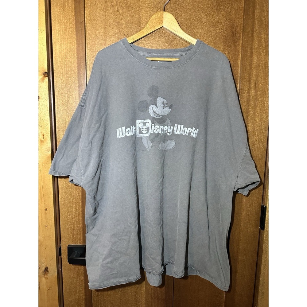 Disney Parks Walt Disney World Mickey Mouse Gray Graphic T-Shirt Size 5XL